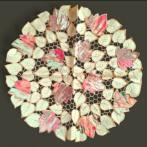 Autumn Fall Leaves 23&quot; Round Table Runner Embroidered Textile Thanksgivi... - €10,26 EUR