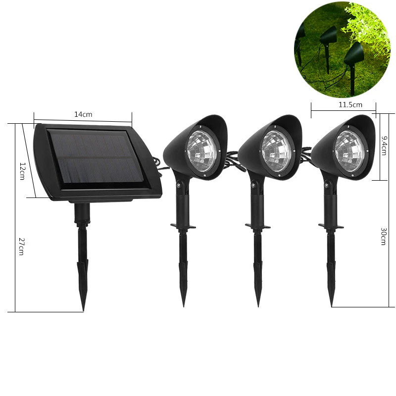 3 In 1 Solar Powered Spotlight Outdoor Waterproof Solar Lamp For scape P... - £240.54 GBP