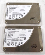 LOT OF 2 Intel 710 Series SSDSA2BZ200G3 200 GB SATA II 2.5 in Solid Stat... - £25.59 GBP
