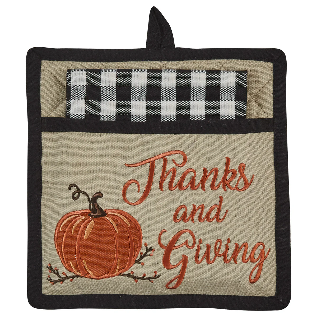 Autumn Checkerboard Pocket Potholder - $19.50