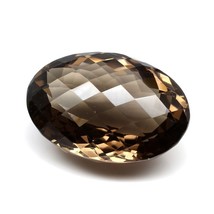 Huge collectible 165.3Ct Natural Smoky Quartz Crystal Oval checker Gemstone - £56.64 GBP