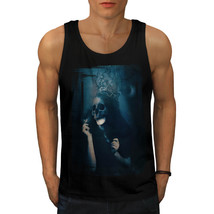 Skull Dead Goth Fantasy Tee Witch Spell Men Tank Top - £10.35 GBP