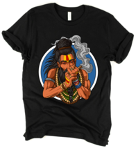 Hindu Sadhu Stoner Smoking Weed Cannabis Psychedelic Unisex T-Shirt - £22.12 GBP