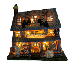 Vtg Creepy Hollow “Jack O&#39; Lant-Inn” Eerie Estates Lighted Halloween Hou... - $36.58