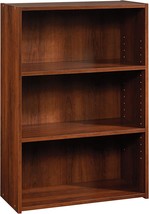 Finished In Brook Cherry, The Sauder Beginnings 3-Shelf Bookcase. - £60.49 GBP