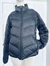 Eddie Bauer Jacket Women’s Medium Black Quilted Goose Down Puffer Coat Read - $19.20