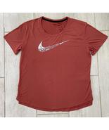 NWT Nike Running Swoosh Women&#39;s Short Sleeve T-Shirts Canyon Rust Size S-XL - $32.00