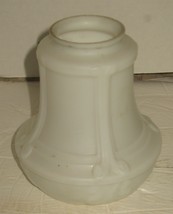 Vintage White Pressed Embossed Glass Table Pendant Chandelier Lamp Light... - $18.81