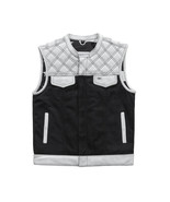 S&quot; Men’s Shirt Vintage Biker Antique Black Soft Real Leather Jacket Slee... - $106.88 CAD