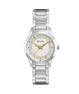 BULOVA 96L175 WOMEN'S DRESS ANALOG SILVER DIAL STAINLESS STEEL WATCH - $101.25