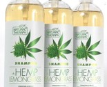 3 Bottles Natural Therapy 33.8 Oz Hemp &amp; Lemongrass Strengthening Shampoo - $40.99