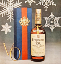 1960 Seagram&#39;s VO Canadian Whiskey Advertisement Distillery Liquor Holid... - $29.99