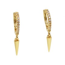  jewelry drop spike charm earring geometric spike cz charms high quality delicate stack thumb200