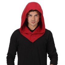 Red Assassins Creed Ninja Mask Hood Cowl Cloak Ren Faire Costume Cosplay... - £23.97 GBP