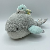 Boppy Musical Gray Mint Mommy &amp; Baby Whale Plush. 10” - £9.54 GBP