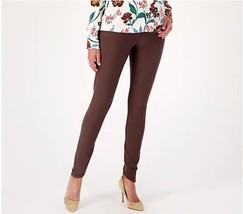 Women w/ Control Renee&#39;s Reversible Skinny Pant Espresso/Merlot, Tall XS A549034 - $18.23