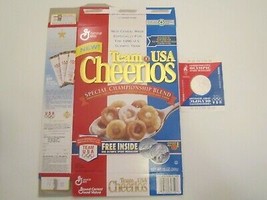 Empty Cereal Box 1996 TEAM USA CHEERIOS With Rowing Sport Medallion [Z201g12] - £15.71 GBP