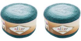 Alize Angora Gold Ombre Batik 2skn 300gr 1805yds 20% Wool 80% Acrylic Soft Yarn  - £20.23 GBP
