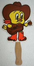 Vintage 80s TWITTY CITY Conway Twitty Bird Souvenir Hand Fan Tennessee - £15.57 GBP
