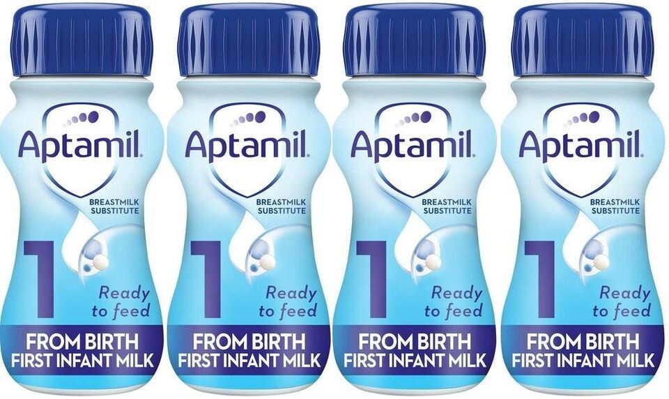 Aptamil 1 First Infant Baby Milk Ready to Use Formula 200ml x 4 - $13.20