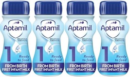 Aptamil 1 First Infant Baby Milk Ready to Use Formula 200ml x 4 - £10.49 GBP