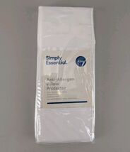 Simply Essential Anti-Allergen King Pillow Protector White Zipper Closur... - $17.72