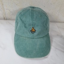 Campfire in Hand Logo Hat Cap Strap Back Green Cotton Leather Strap Adam... - $313.77 MXN