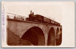 Vintage train on bridge Postcard Bucktobel Brueke Buchtobel-Viadukt RPPC... - £15.57 GBP