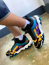 Fila Oakmont Tr Mid Black | Aqua | Purple | White | Yellow Sneakers - $140.00