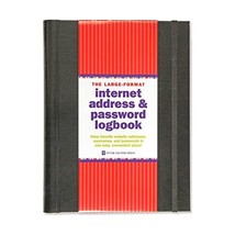 Large-format Internet Address &amp; Password Logbook Peter Pauper Press (Corporate A - £10.81 GBP