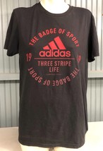 Badge of Sport Three Stripes Adidas Large T-Shirt - £9.85 GBP
