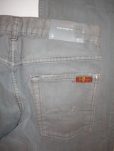 New NWT Mens 7 for all Mankind 28 30 X 33 Gray Standard Straight Leg Dis... - £146.63 GBP