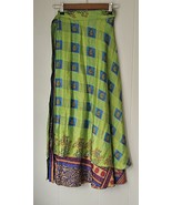 Upcycled Indian Sari Wrap Skirt S485 - $24.69 CAD
