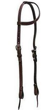 Showman Double Stitched Leather Single Ear Headstall w/ Tie - £114.23 GBP