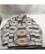 Cinch Pullover Men XS Cream Tan Aztec Polar Fleece Quarter Snap Southwes... - €34,11 EUR