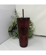 Starbucks 2022 Jeweled Christmas Holiday Red Merlot Cold Cup Tumbler 24o... - $15.79