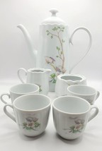 JlMenau Graf Von Henneberg German Demitasse/Coffee Set~White Floral Porcelain - £46.42 GBP