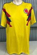 Federacion De Futbol Soccer Columbiana Yellow GTR XL Jersey Kist Strip - £11.62 GBP