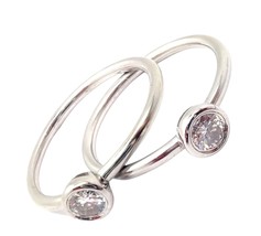 Authenticity Guarantee 
Set of 2 Tiffany &amp; Co Platinum 0.16ct Diamond Engagem... - £1,890.05 GBP