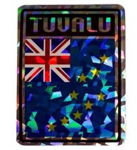 K&#39;s Novelties Wholesale Lot 6 Tuvalu Country Flag Reflective Decal Bumpe... - $8.88