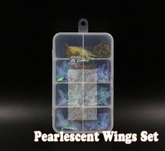 58pcs Quintessential Fly Tying Wings Set Pearlescent Thin Film Reel Wing... - $26.95