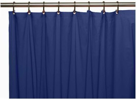 Vinyl Magnetic Shower Curtain Liner 70&quot;x72&quot; Navy Blue - £7.38 GBP
