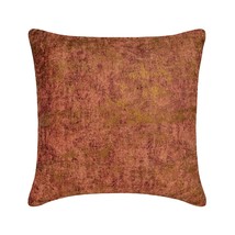 Rust Gilded Glamour - Rust &amp; Gold Suede Throw Pillow Cover - $23.35+