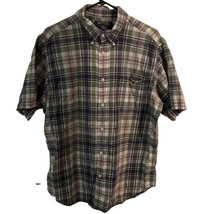 American Living men&#39;s short sleeve shirt XL multi plaid Shirt - £4.91 GBP