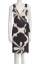 Diane Von Furstenberg Womens 0 Wrap Dress Floral Backless Tie Silk Brown... - £27.33 GBP