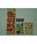 3 Packages of Holiday 3-D Holiday Stickers - Thanksgiving, Saint Patrick... - $228.28 MXN