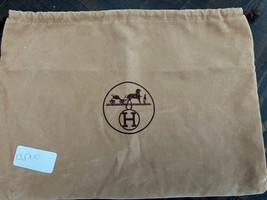 Hermes Brown Dust Bag Auth W 13.5 xH 10 in. Storage Drawstring - $594.05 MXN