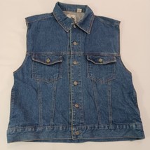 Hey Man RN#67225 Men’s Large Blue Cotton Pure Comfort Denim Vest Multi-Pocket image 12