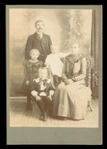 Vintage Cabinet Photo Engle Studio Lansford PA Family Portrait Late 1800s - £15.81 GBP