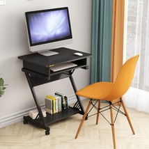 Computer Desk for Small Spaces,23.6&quot; Z-Shaped Compact Study Table - £87.66 GBP